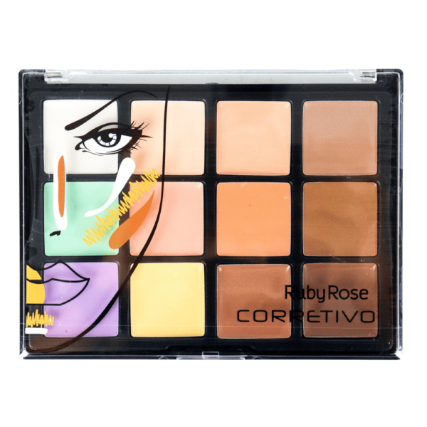 Ruby Rose - Paleta de Corretivos 12 Cores