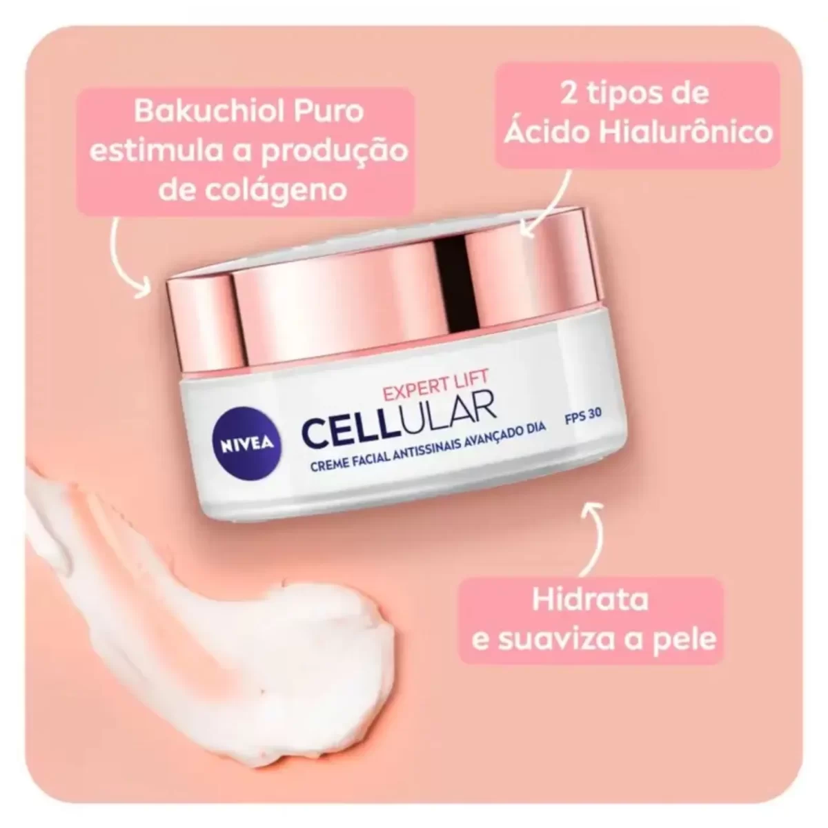 Nivea - Cellular Expert Lift Dia FPS 30 - Creme Facial Antissinais 50g - Imagem 2