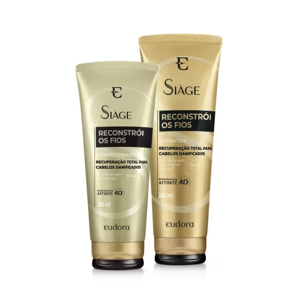 Eudora - Siage Kit Reconstrói Os Fios Shampoo 250ml + Condicionador 200ml