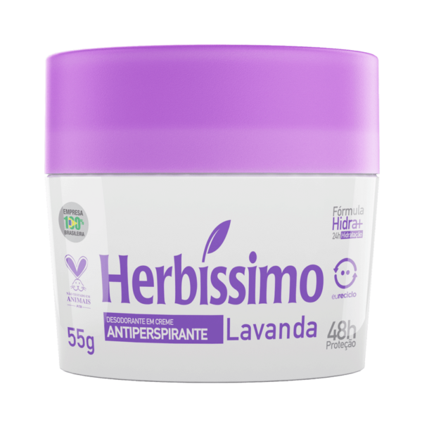 Herbissimo - Desodorante em Creme Lavanda 55g