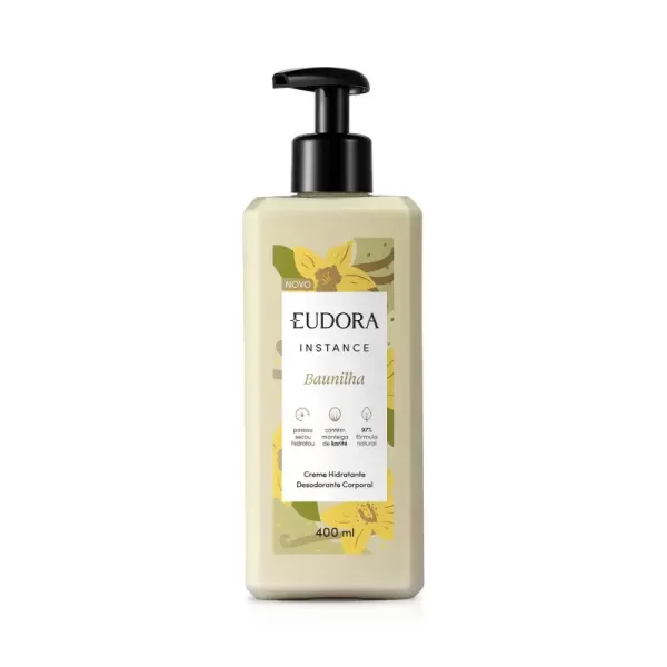 Eudora - Creme Hidratante Corporal Instance Baunilha 400ml