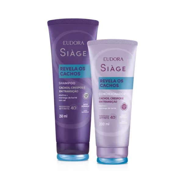 Eudora - Combo Siage Revela Os Cachos: Shampoo 250ml + Condicionador 200ml