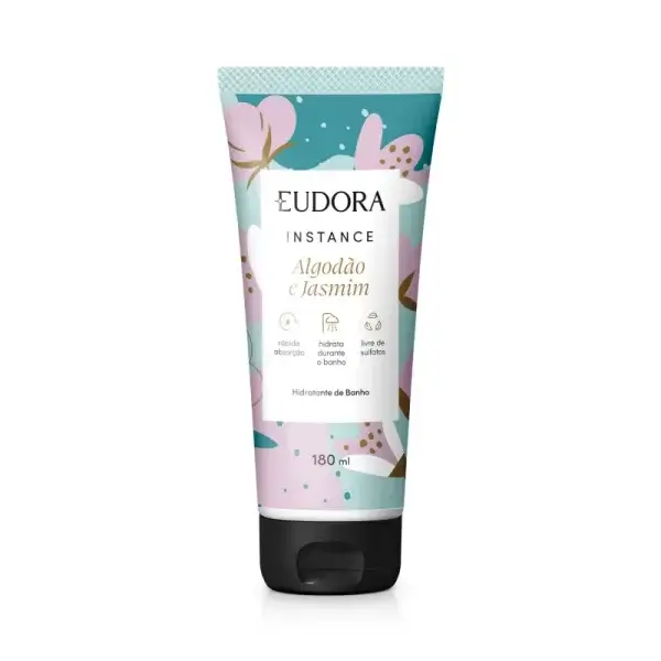 Eudora - Hidratante de Banho Instance Algodão e Jasmim 180ml