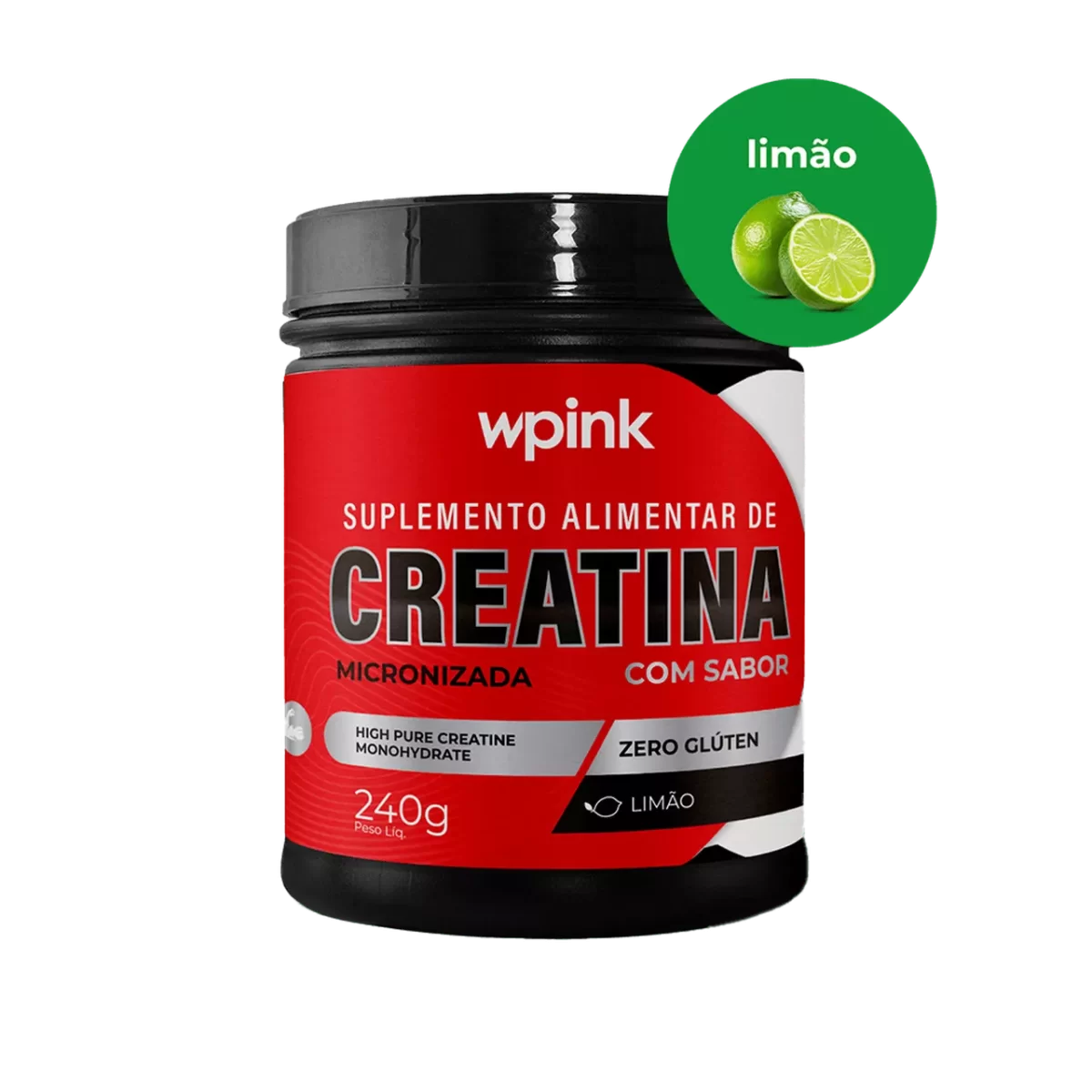 WPink - Creatina Sabor Limão 240g - Imagem 1