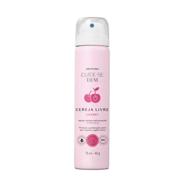 O Boticario - Cuide-se Bem Cereja Livre Cherry Spray Íntimo 75ml