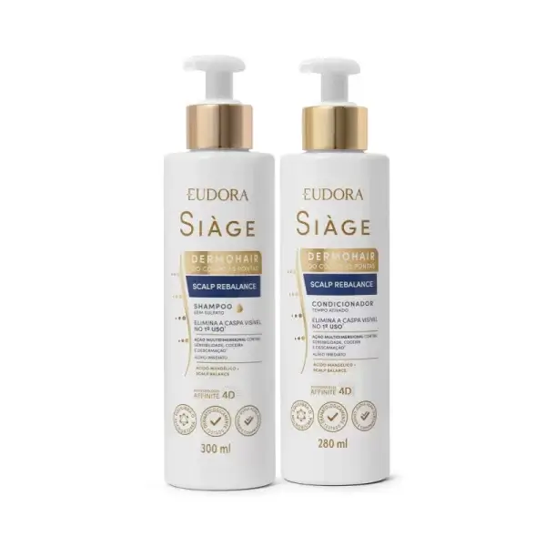 Eudora - Siage DermoHair Shampoo e Condicionador Scalp Rebalance 300ml/280ml