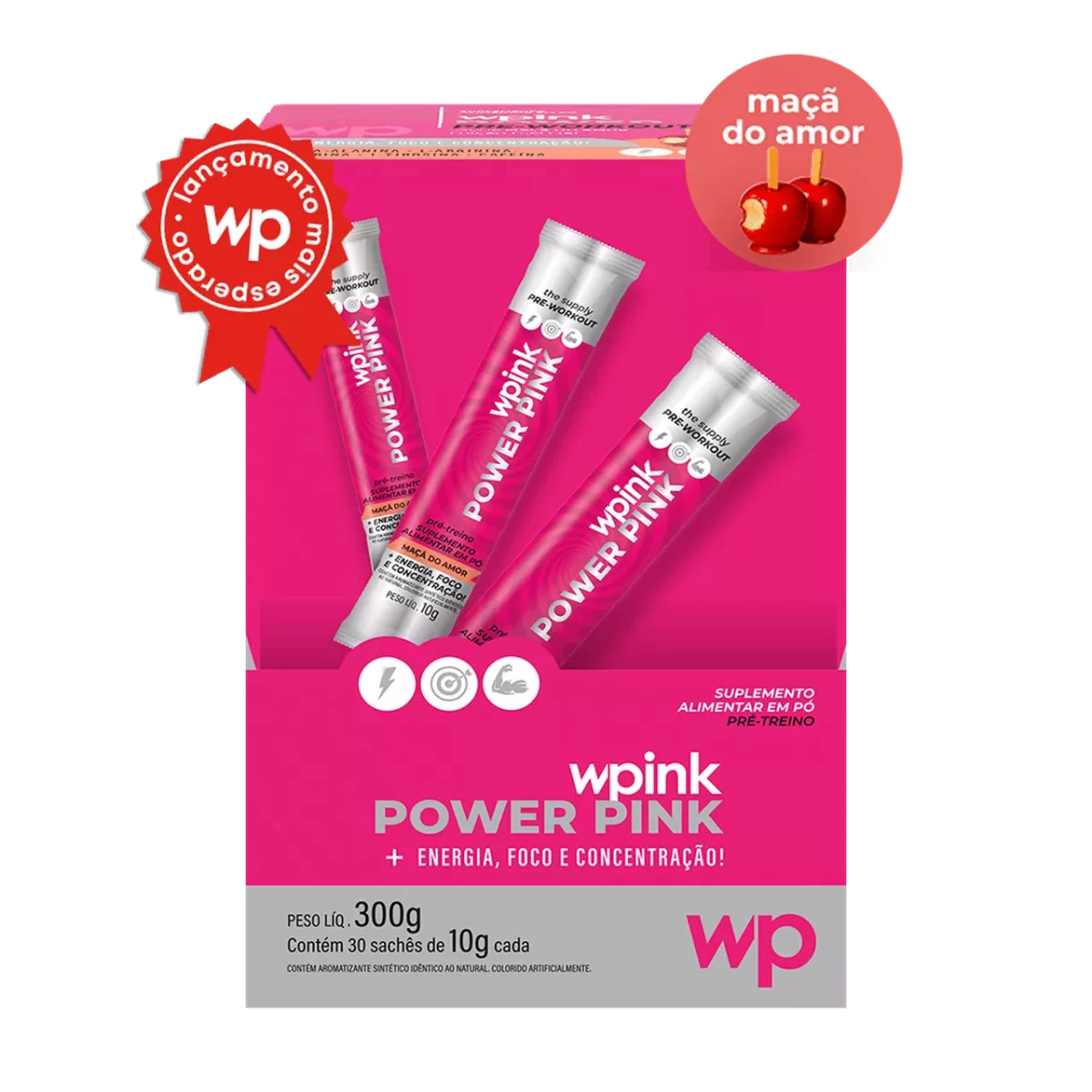 Wpink - Power Pink de Maçã do Amor Pré-treino 300g - Imagem 1