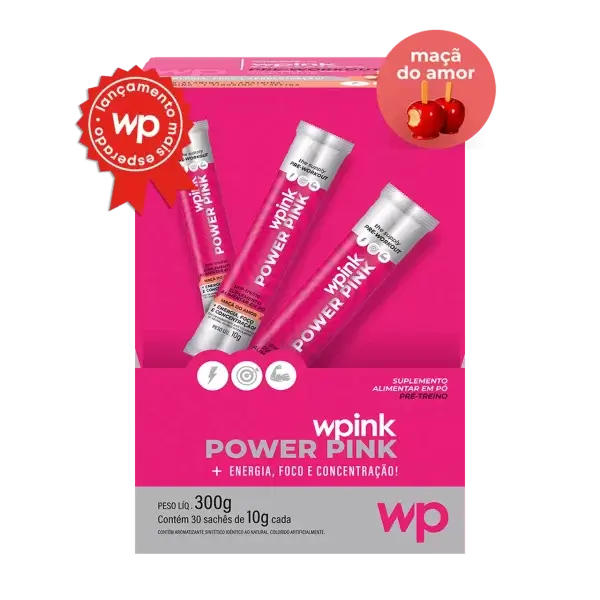 Wpink - Power Pink de Maçã do Amor Pré-treino 300g