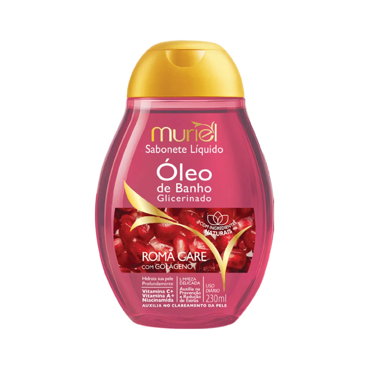 Muriel - Sabonete Líquido Óleo de Banho Glicerinado Romã Care 230ml - Imagem 1