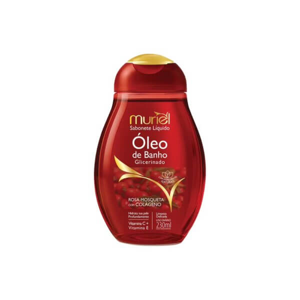 Muriel - Sabonete Líquido Óleo de Banho Glicerinado Rosa Mosqueta Com Colágeno 230ml