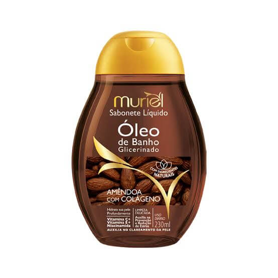 Muriel - Sabonete Líquido Óleo de Banho Glicerinado Amêndoa Com Colágeno 230ml